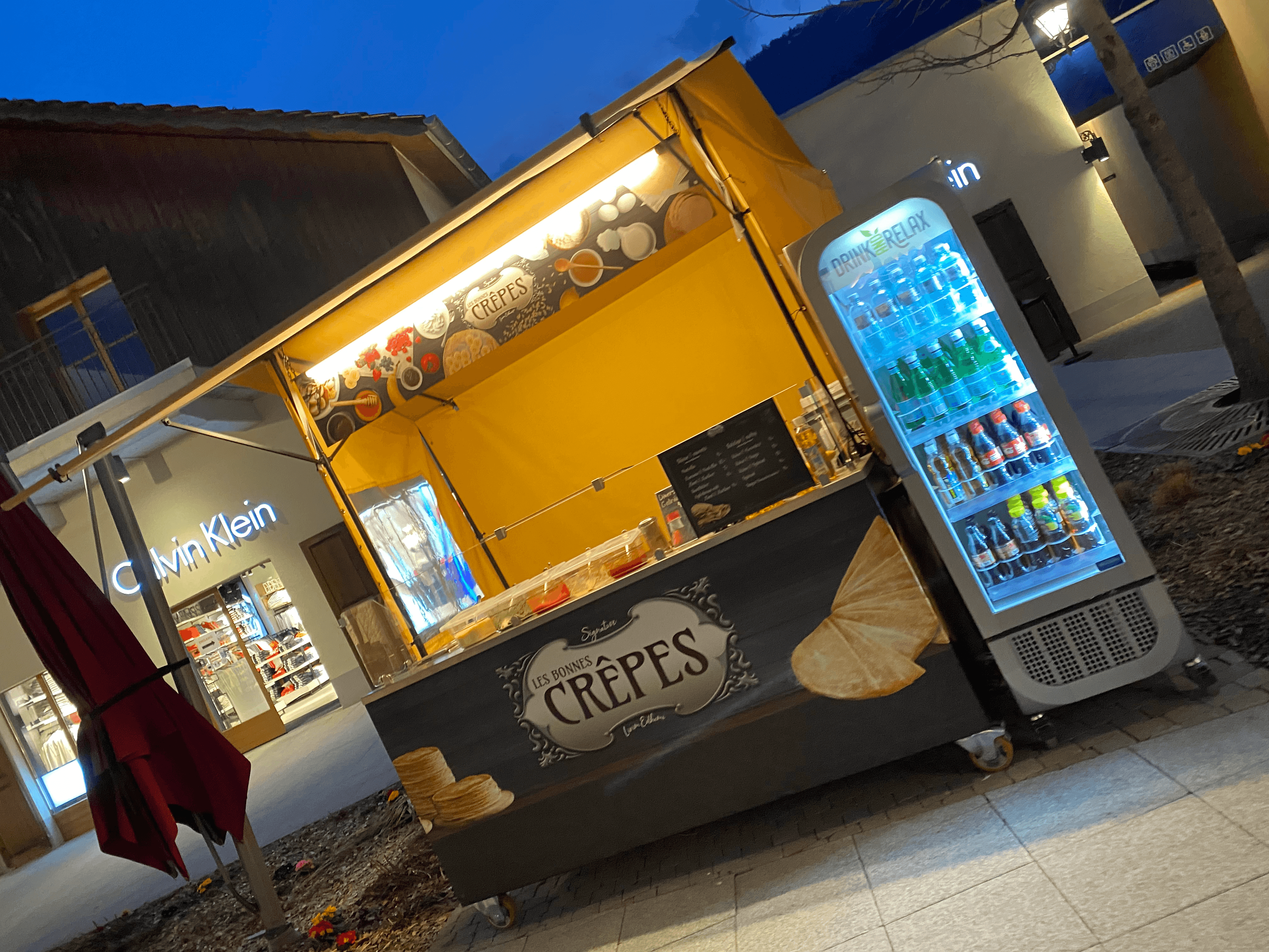 Crêpes Stand Abend
